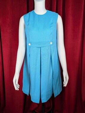True Vintage 60's Spiegel Blue Sleeveless Mod Dress